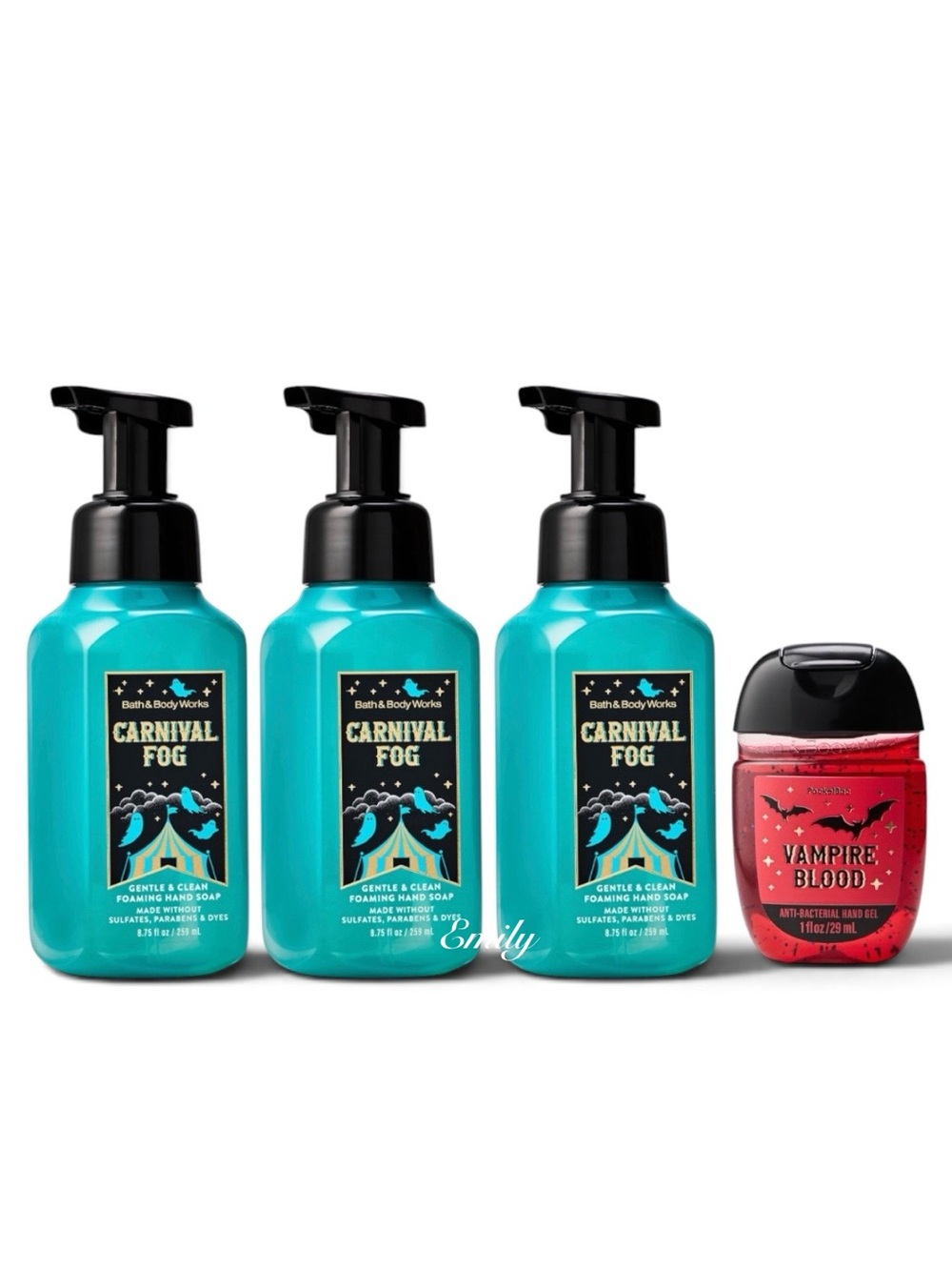 3X Bath & Body Works CARNIVAL FOG Foaming Hand Soap 8.75 fl oz Set